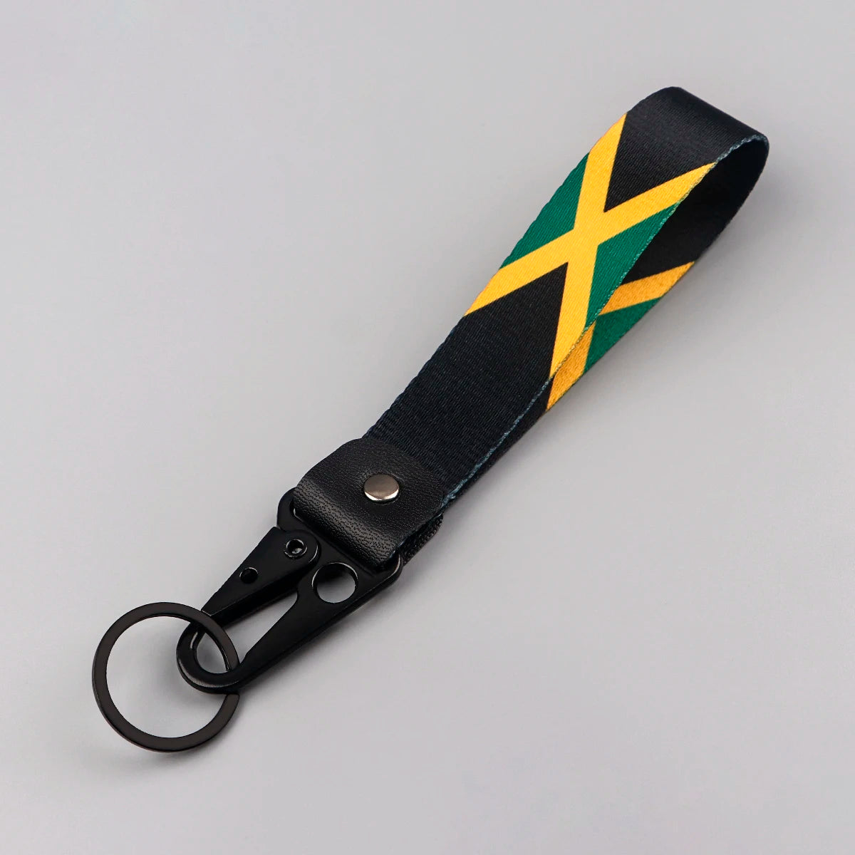 World Flag Car Keychain | Metal Key Ring for Men Women Motorcycle Lanyard additional angle