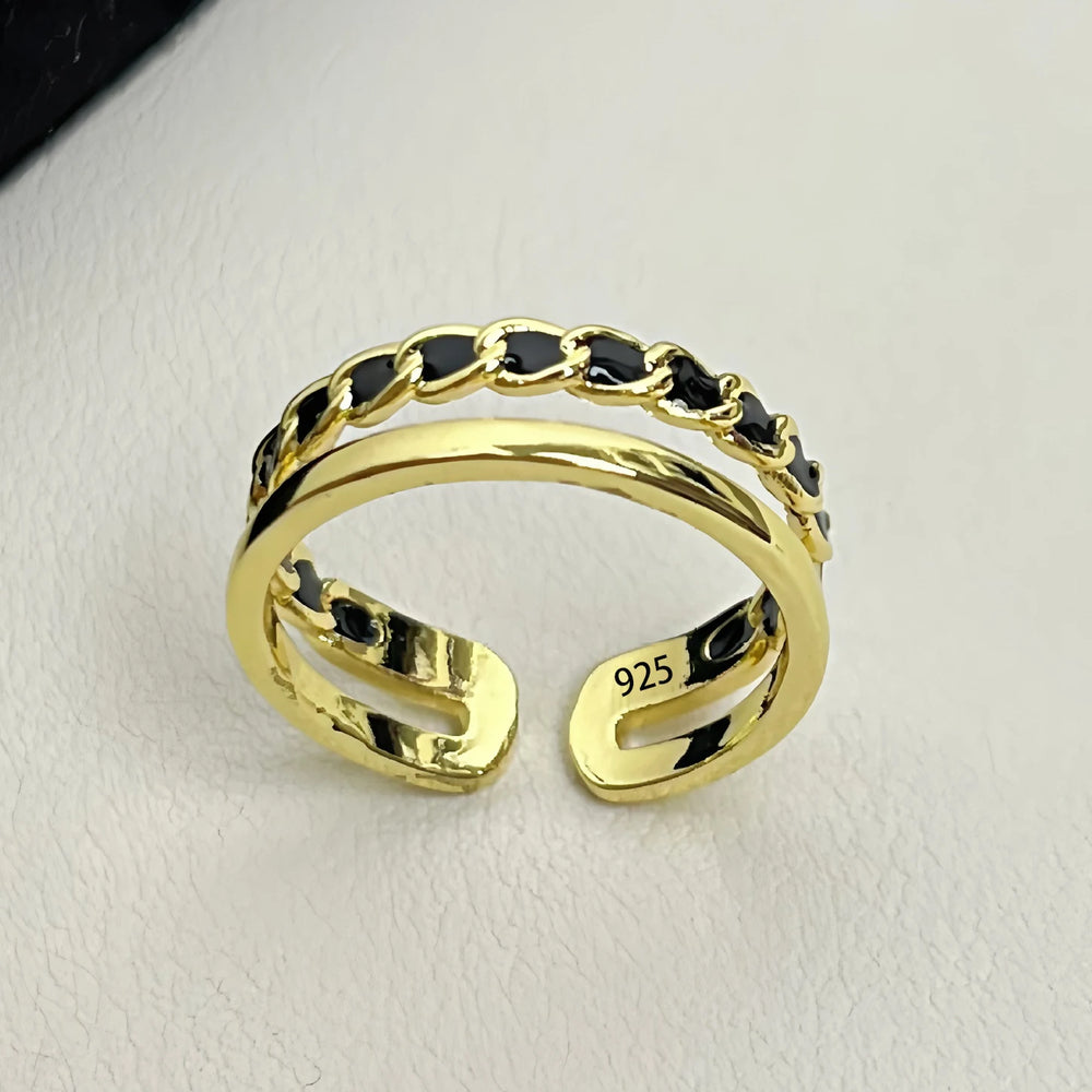 VENTFILLE 925 Sterling Silver Flower Lace Ring Korean Fashion Opening Inlaid CZ Adjus alternate view