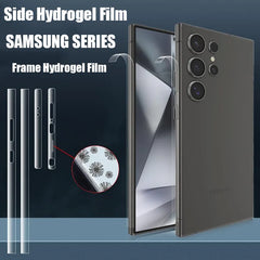 Frame Hydrogel Film Side Protector Dust Net Side Skin Clear Border Sticker Clear Film For Samsung Galaxy S23 S24 Plus S25 Ultra