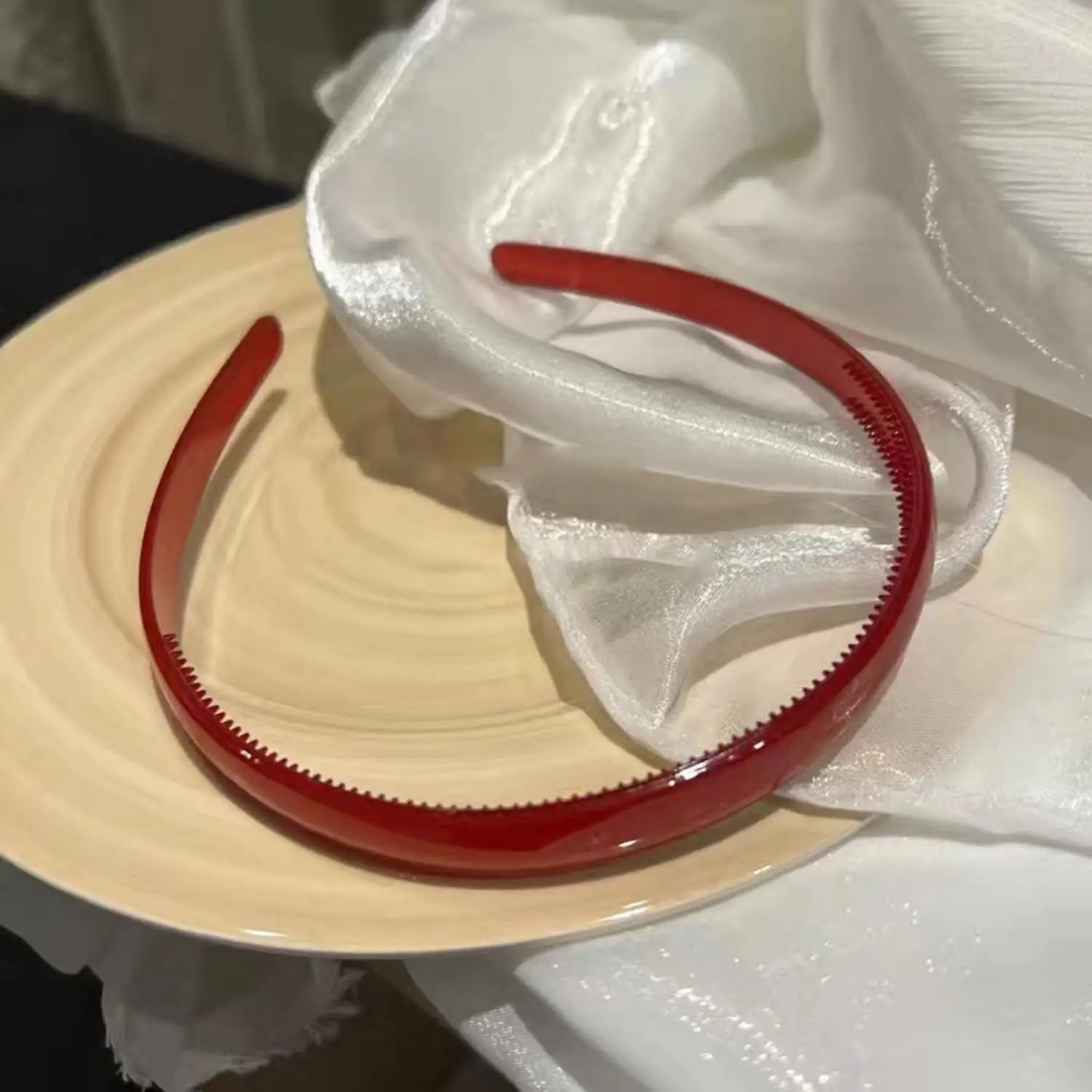 Plastic Translucent Hair Head Hoop Band Headband Women Hairband for girls Non-slip additional angle