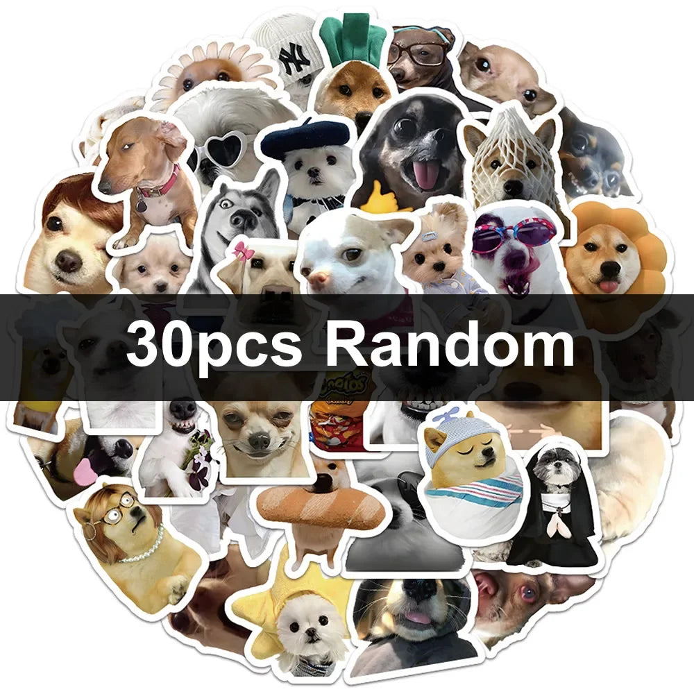 Funny Dogs Stickers | Cute Decals for Laptop, Guitar, and Water Bottle detail view