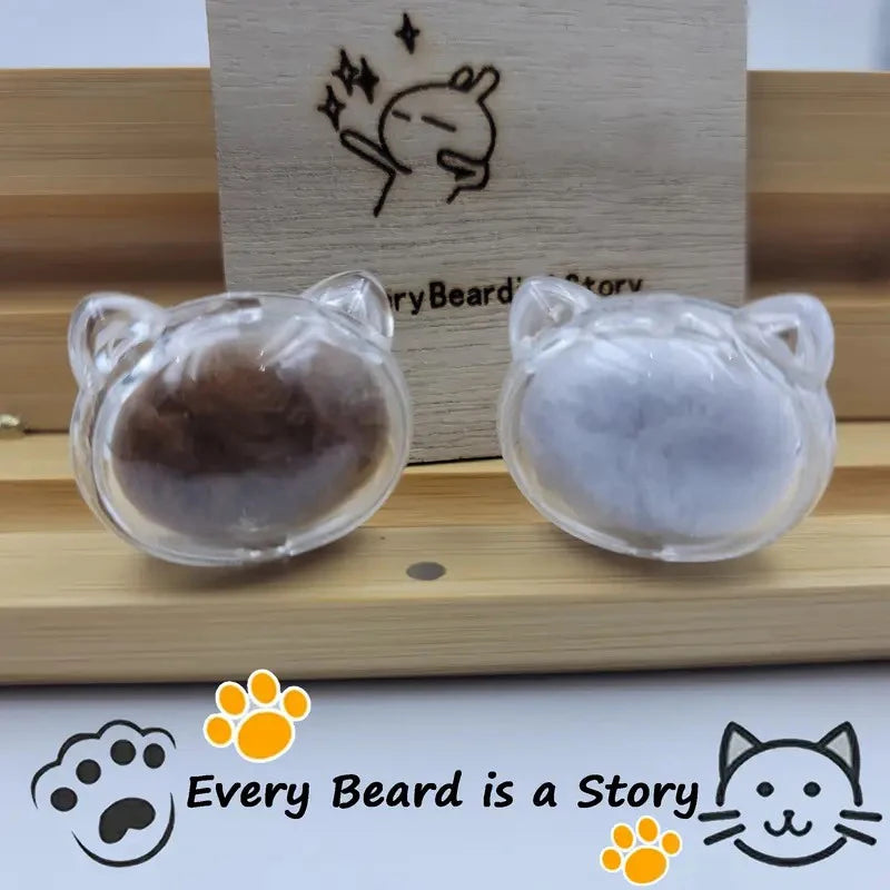2Pcs Pet Hair Keepsake Box Transparent Dog Cat Fur Storage Box For DIY Memorial Decor alternate view