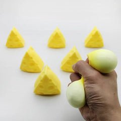 Adult Squeeze Toy Simulation Cheese Squeeze Toys Soft Cute Decompressing Pinching Cheese Sticky Slow