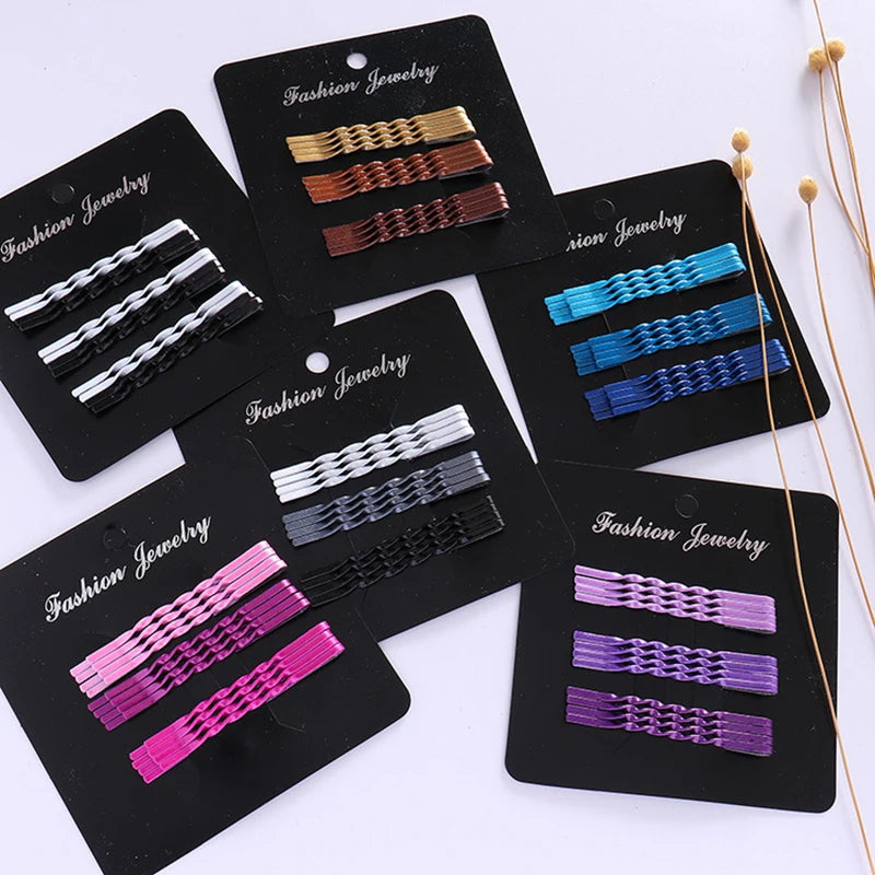 SWINATE Fashion Women Basic Waved U Shape Hairpins Gold Black Brown Bobby Pins Salon H close-up view