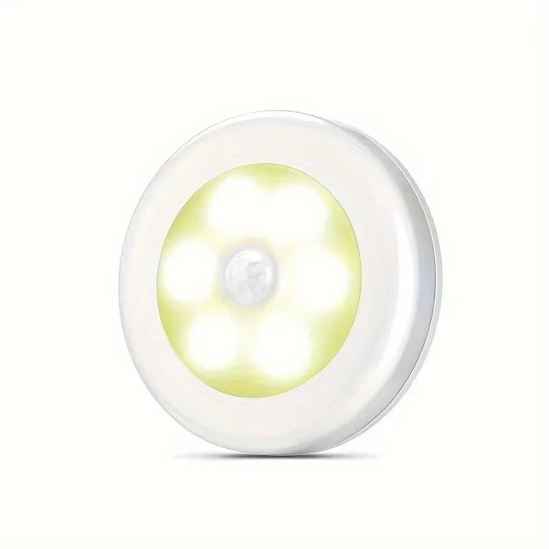 6LED Motion Sensor Night Light | Wireless Battery Operated Puck Lamp for Closet, Stai alternate view