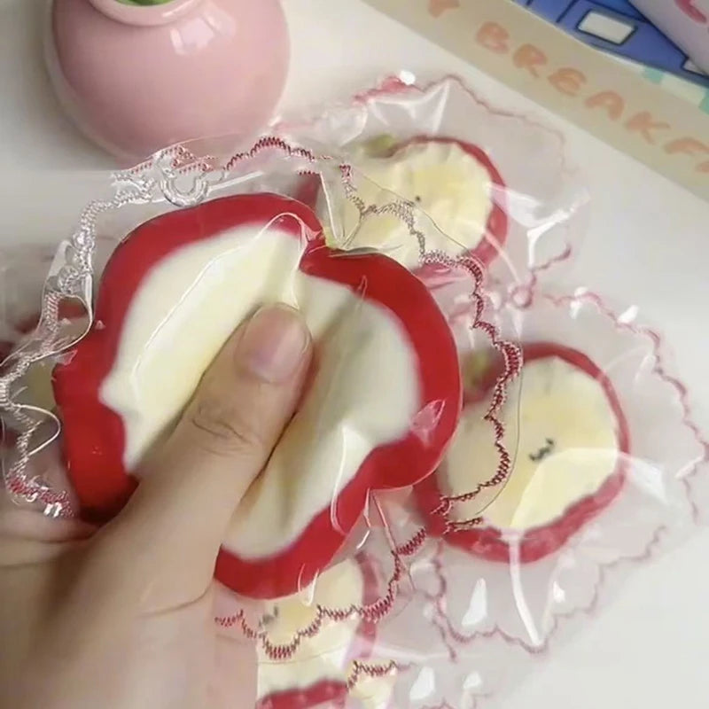 Red Apple Strawberry Egg Tart Strawberry Cream Bar Stress Relief Toy Sensory Toy For alternate view