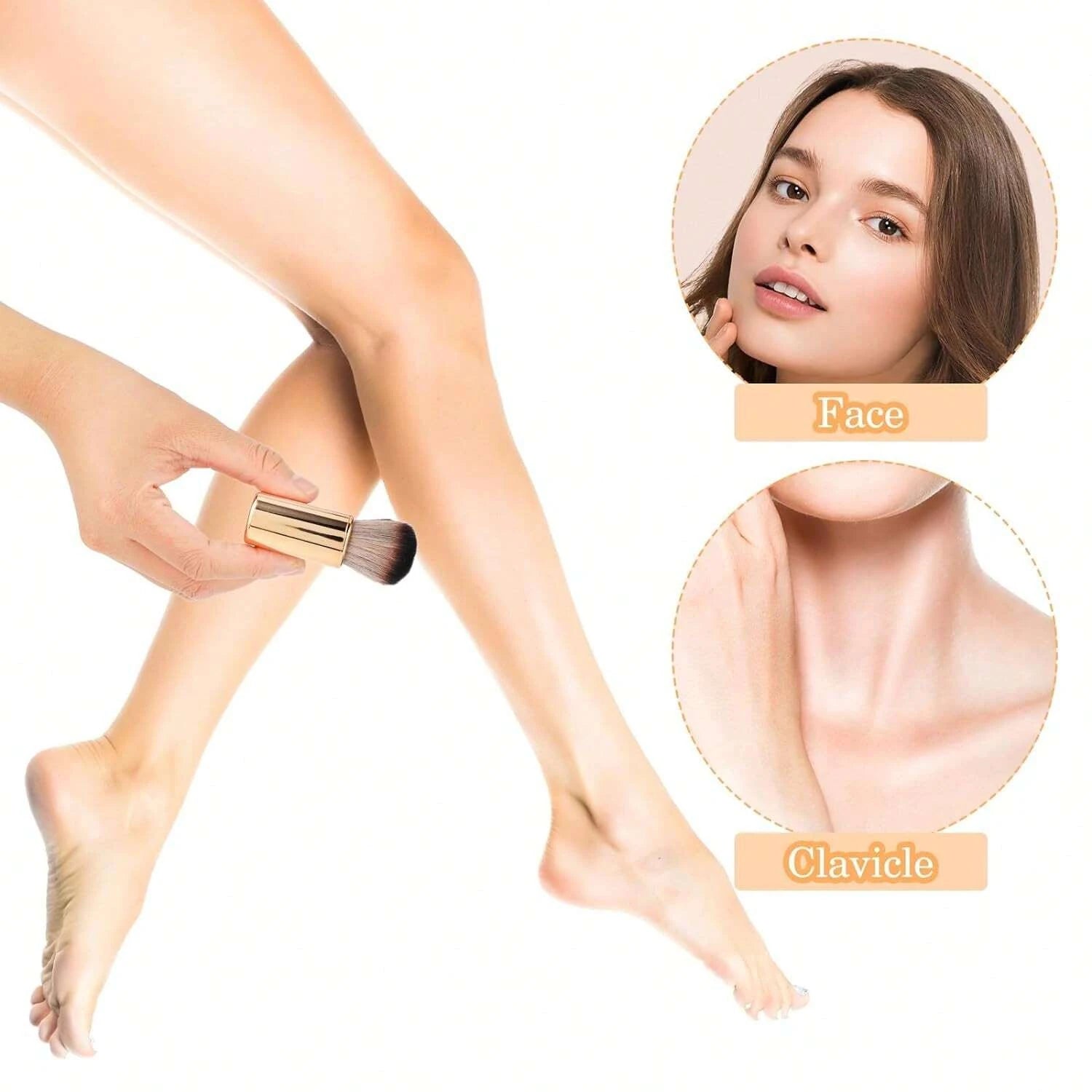Self Tan Brush | Soft Body Makeup Brush for Face, Body & Legs close-up view