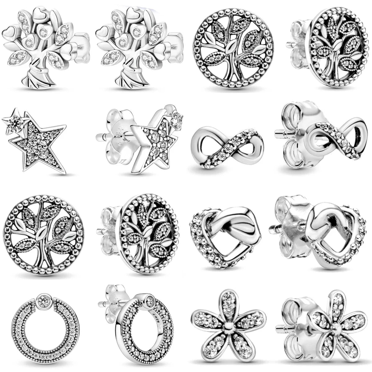 Hot Sell Double Hoop Family Tree Crown Fit Original Charms Diy Fine Jewelry Gift For Women Accessori