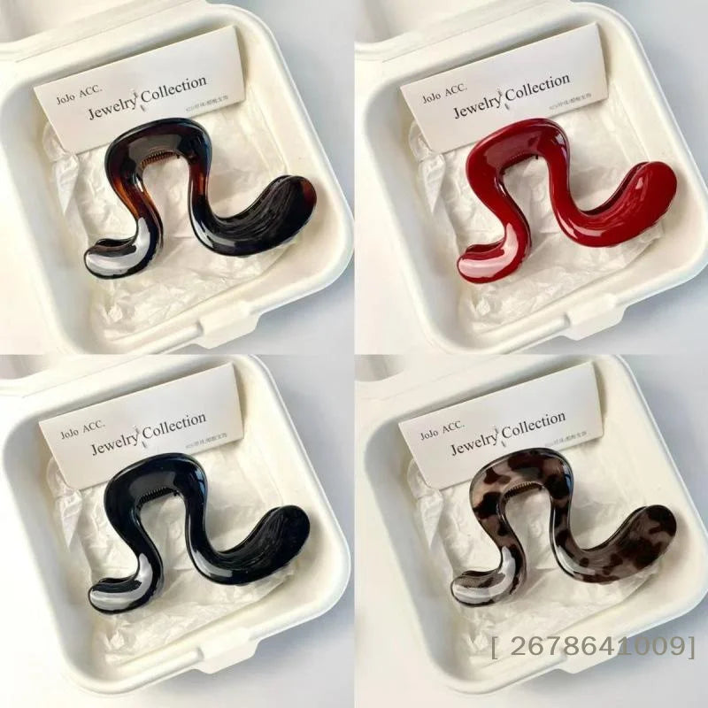 ⚑Korean Simple Matte Hair Clips Retro Geometric Claw Clips Elegant Premium Half-Up Hair Clips Shark Clip