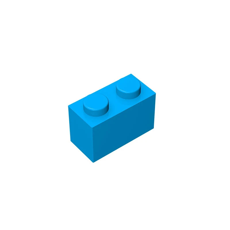 Educational Assemblage Gobricks Brick 1 x 2 without Bottom Tube | Compatible with L additional angle
