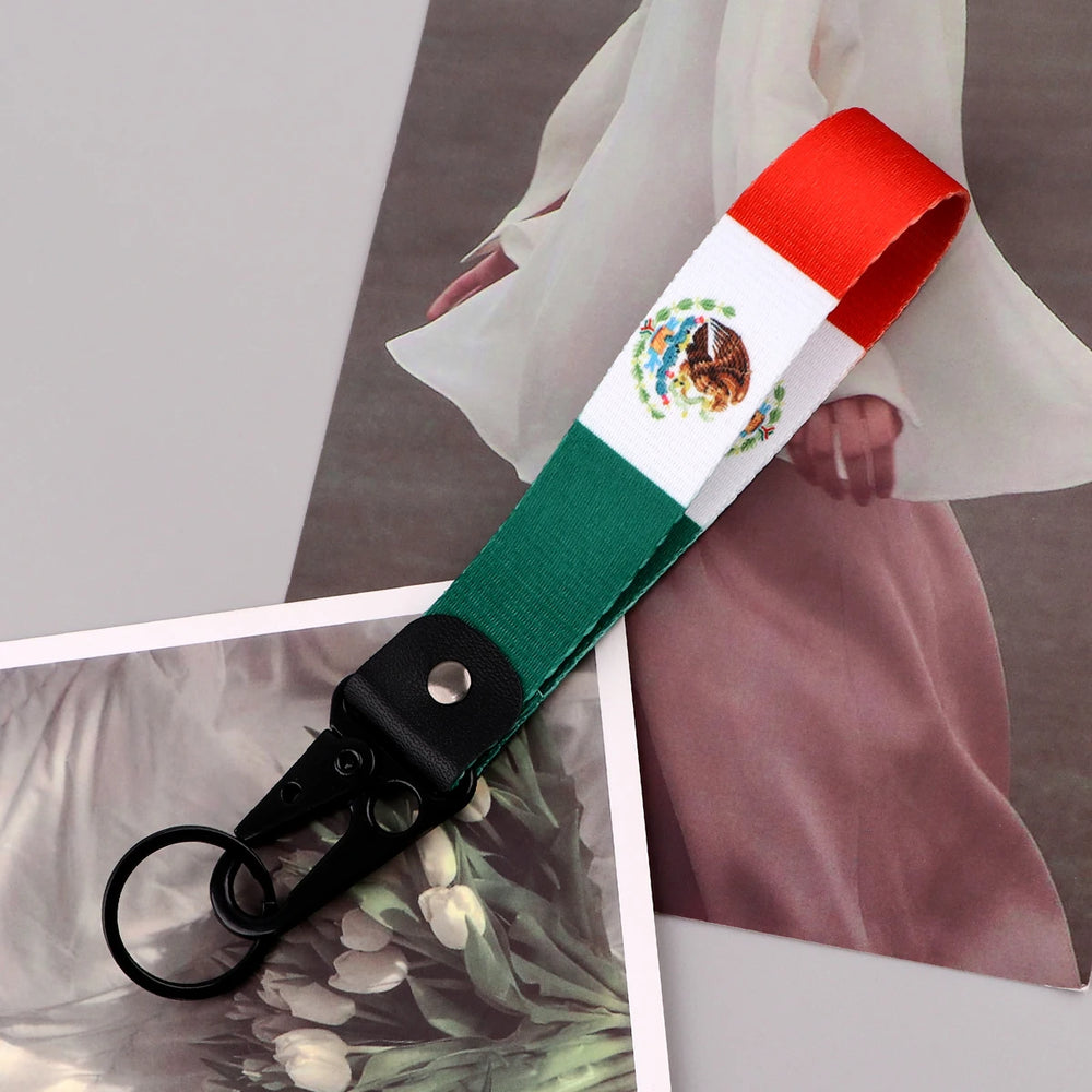 World Flag Car Keychain | Metal Key Ring for Men Women Motorcycle Lanyard lifestyle view