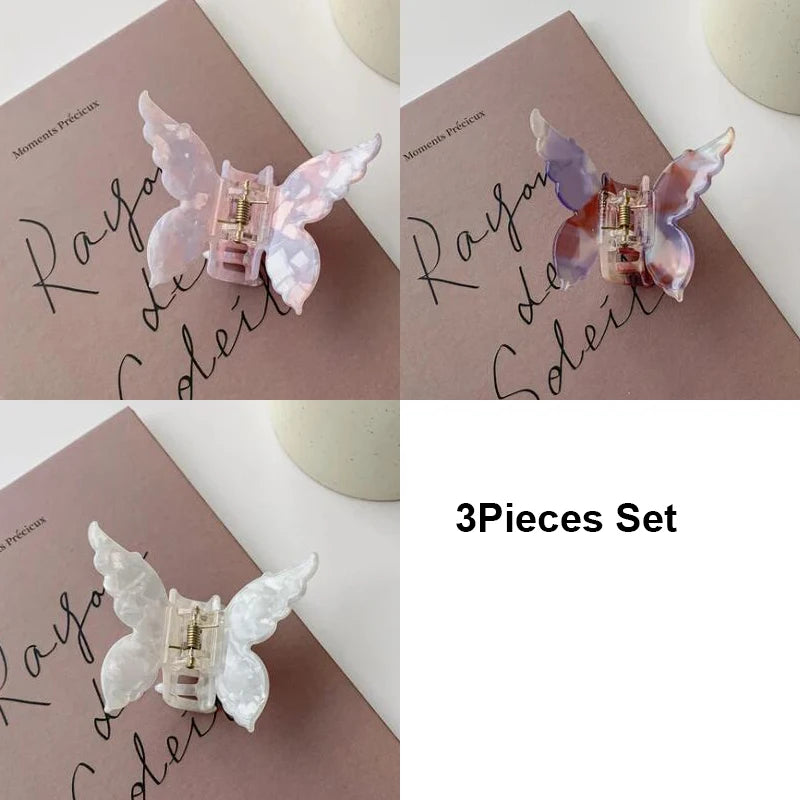 New Vintage Acetate Hair Claw Clip Sweet Butterfly Hair Clip Hairpin Barrettes Trendy alternate view