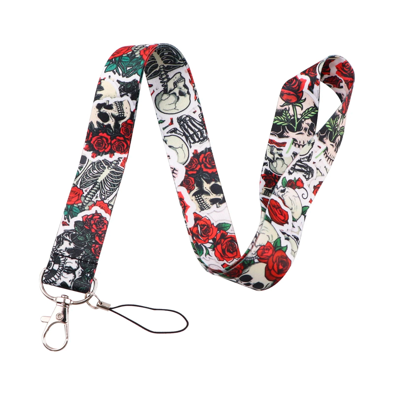 Human Skeleton Lanyard Card Holder Neck Strap for key ID Card Phone Straps Badge Hold lifestyle view