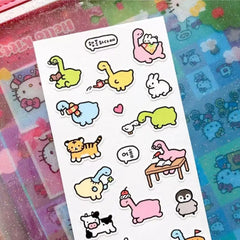 Hand Drawn Graffiti Rabbit Stickers | Cute Bunny Decals for Journaling alternate view