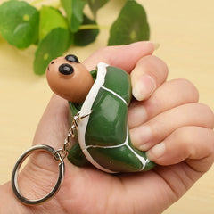 Tortoise Squeeze Toys ADHD Stress Relief Key Chain Fidget Toys Funny Stress Ball For alternate view