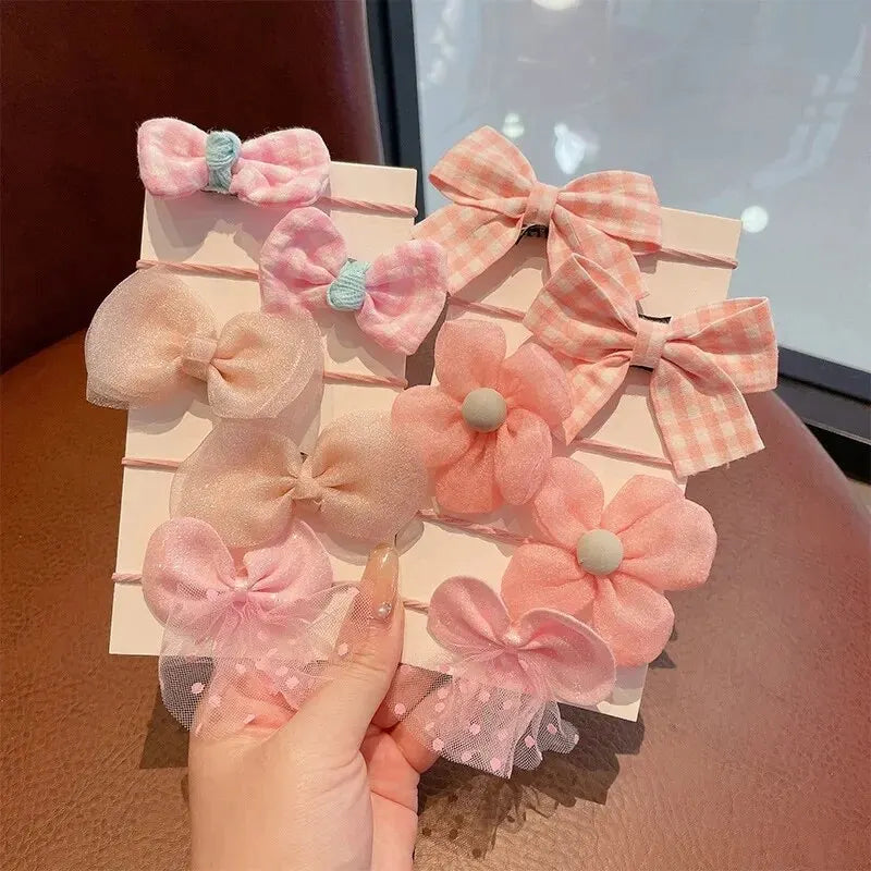 10pcs Hair Accessories Girls Scrunchies Aesthetic Lacos De Cabelo Infantil Bands Kids lifestyle view