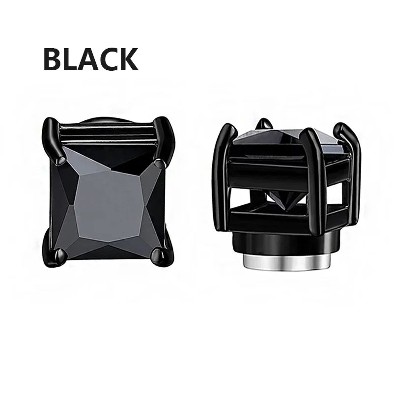 1/6 Pairs Stainless Steel Cross Pendant Clip Earring Non Piercing Fake Hoop Stud Earr lifestyle view