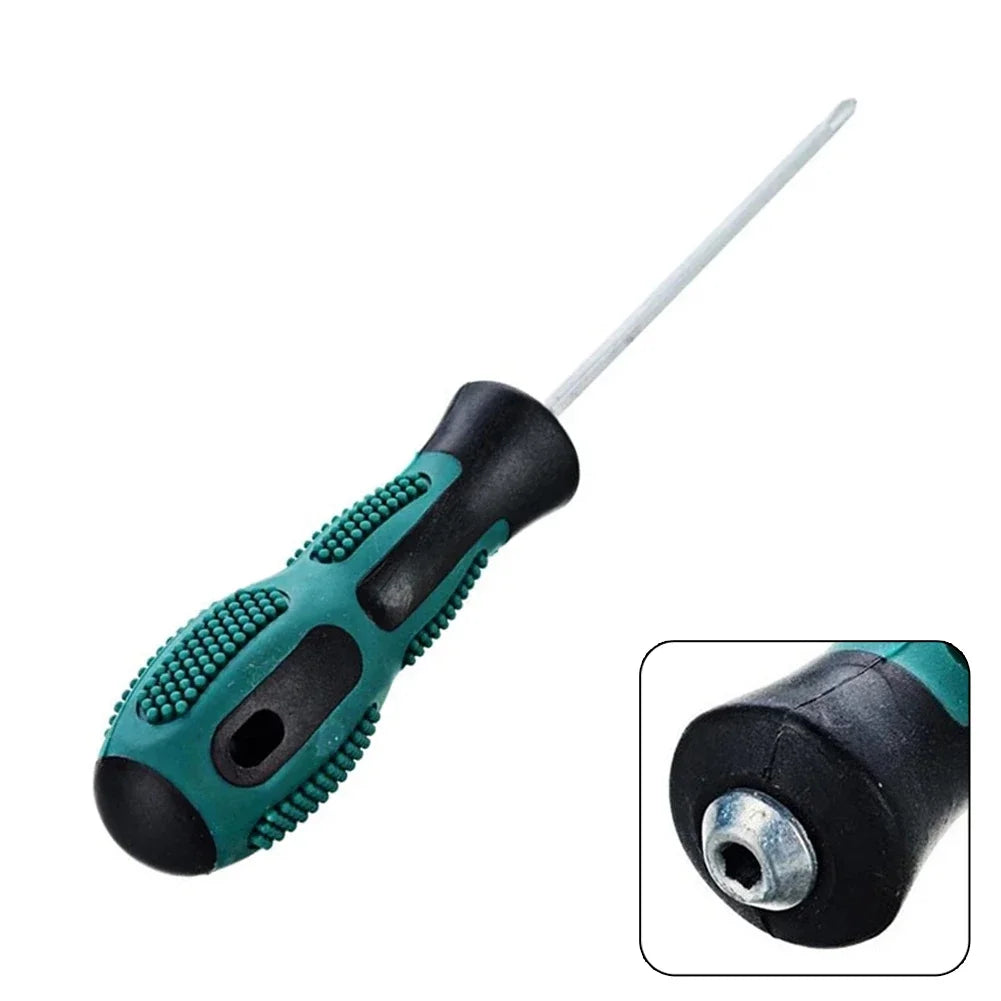 Dual-use Slotted Cross Screwdriver Handle | 3x75mm Bolt Driver Set close-up view