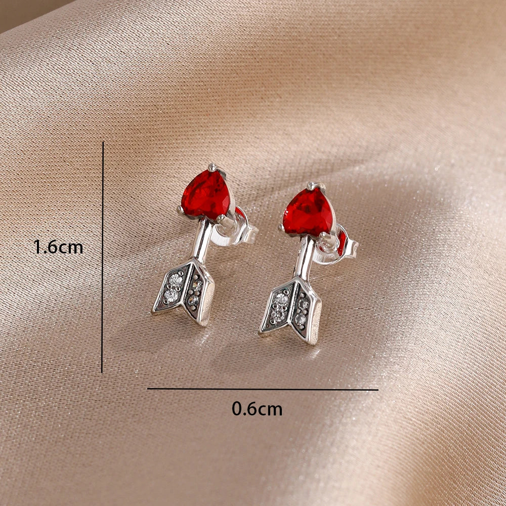 2026 New Hot Sale Blue Zircon Earrings for Women with European and American Style Fash close-up view