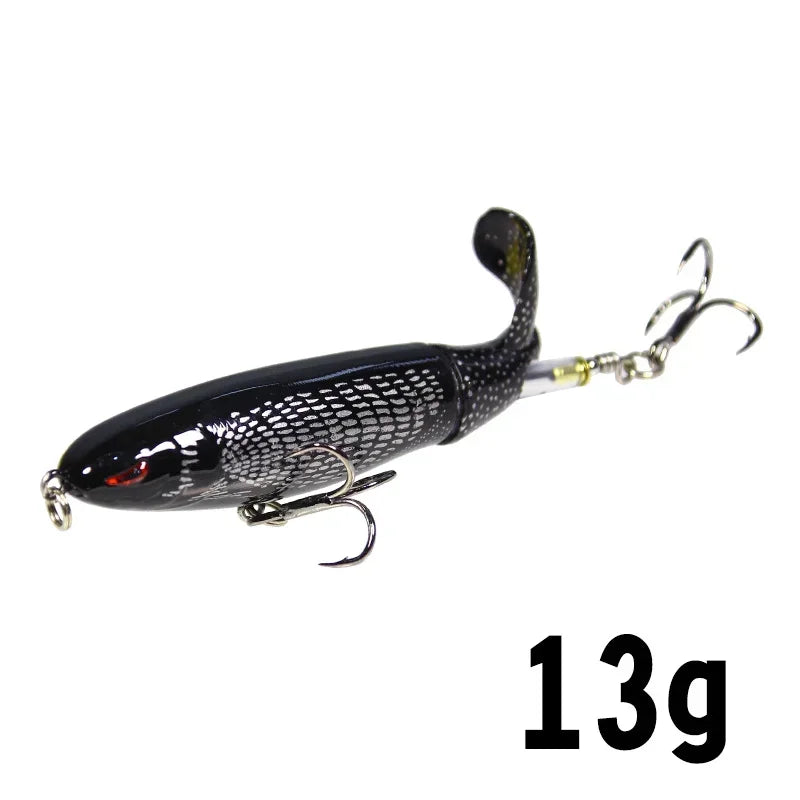 1 Pcs 10cm/14cm Topwater Fishing Lure Whopper Popper Artificial Bait Hard Plopper Soft R detail view