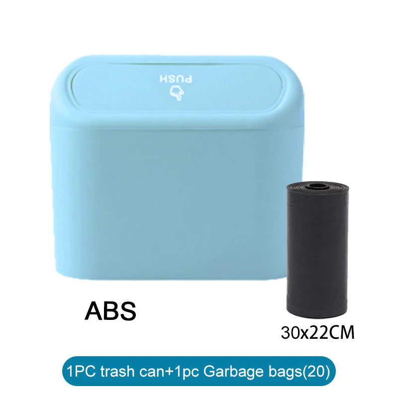 1/2/3Pcs Car Trash Can (with Lid) Contains 60 (300) Garbage Bags, Small Car Trash Can alternate view