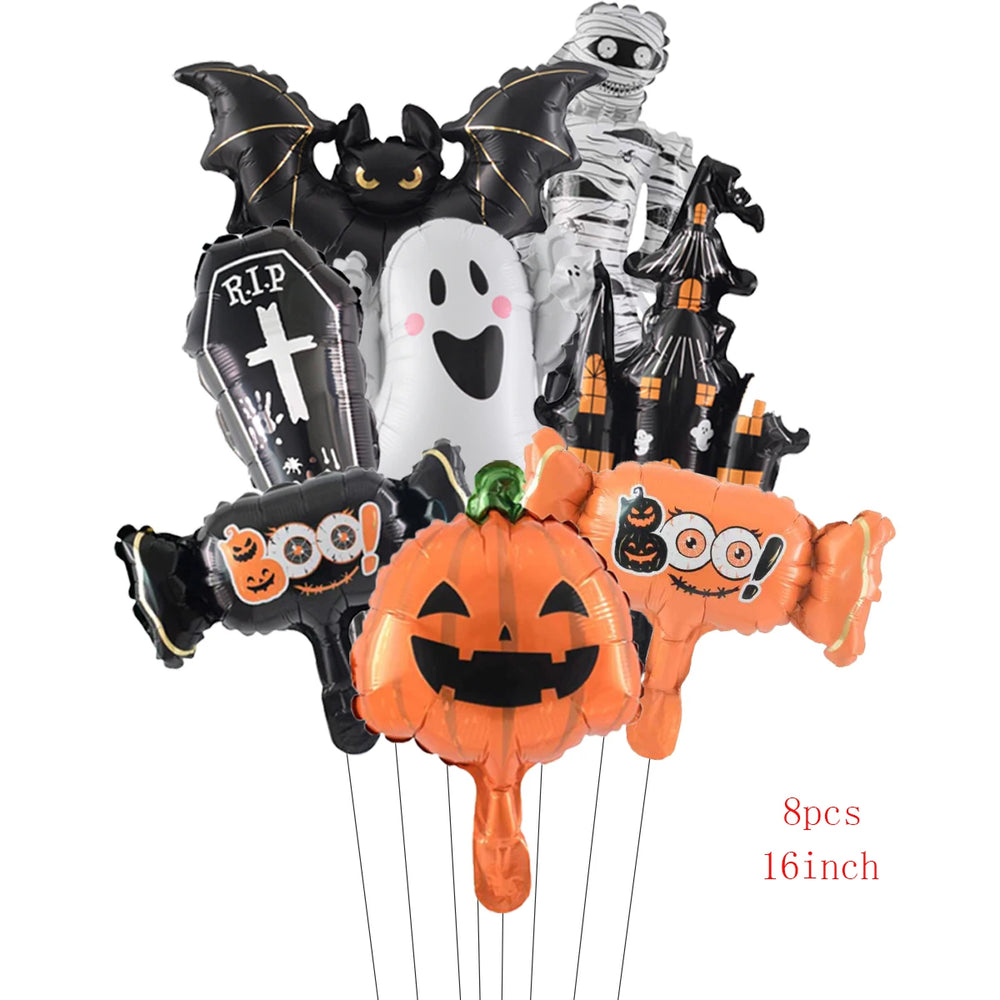 Stand Pedestal Halloween Party Balloons Ghost Skull Pumpkin Tree Wizard Shape Balloon alternate view