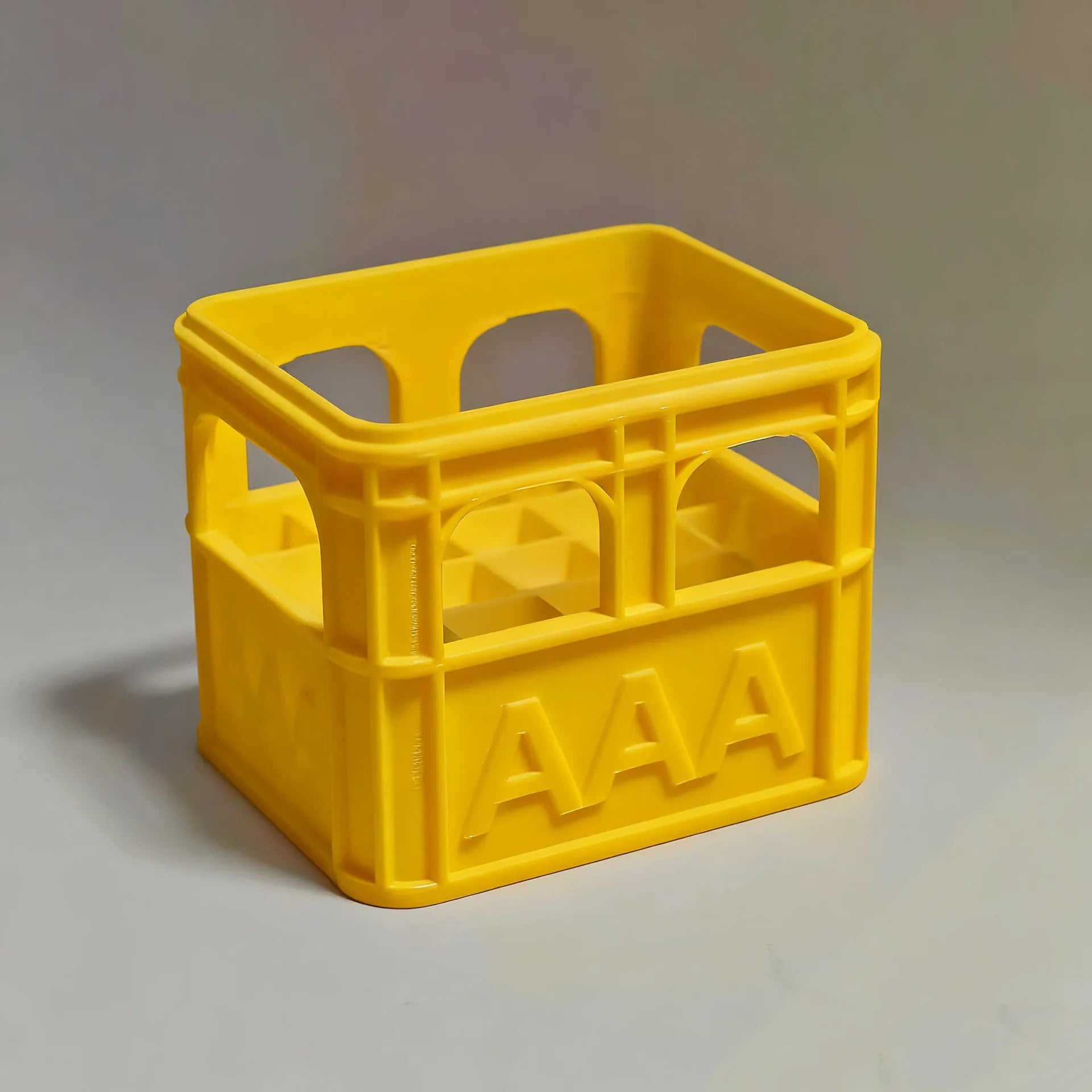 3D Printed Beer Crate Style Stackable Battery Storage Box | AA AAA 18650 21700 9V Orga close-up view