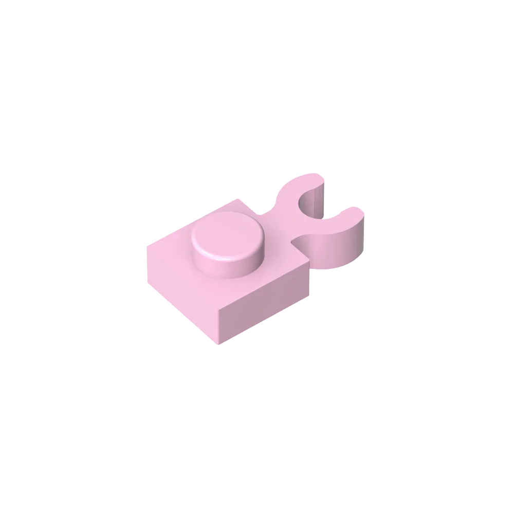 Gobrick GDS-814 PLATE 1X1 W. HOLDER | Building Block for DIY Creations close-up view