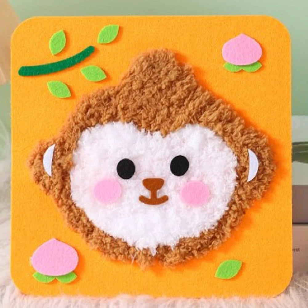 Creative DIY Arts Crafts Cute Animal DIY Educational Sewing Kit DIY Doll Sewing Toys for Beginners A