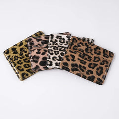 Women Leopard Print PU Leather Card Wallet | Ultra Thin Multi Slot Credit Card Holder detail view