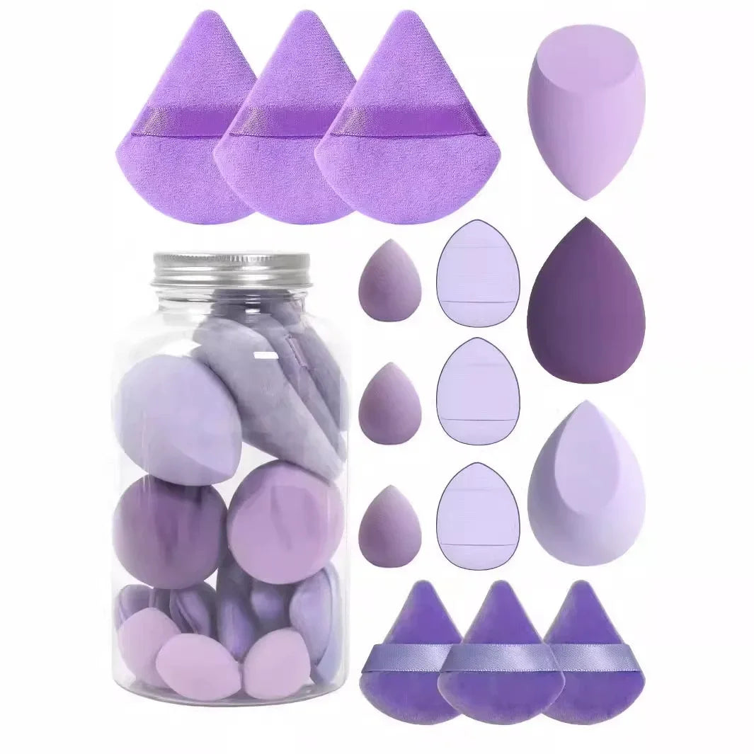 12pcs/15pcs Makeup Sponge Set | Super Soft Foundation Blender & Powder Puffs alternate view