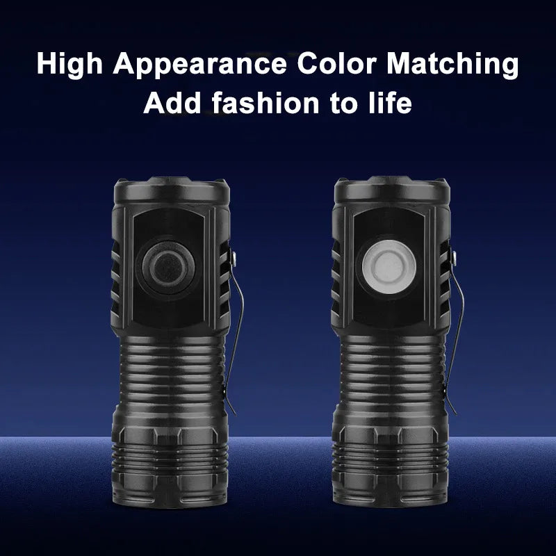 Ultra Bright Mini Torch 3LED Tactical Flashlight | USB Rechargeable for Hiking and Ca lifestyle view