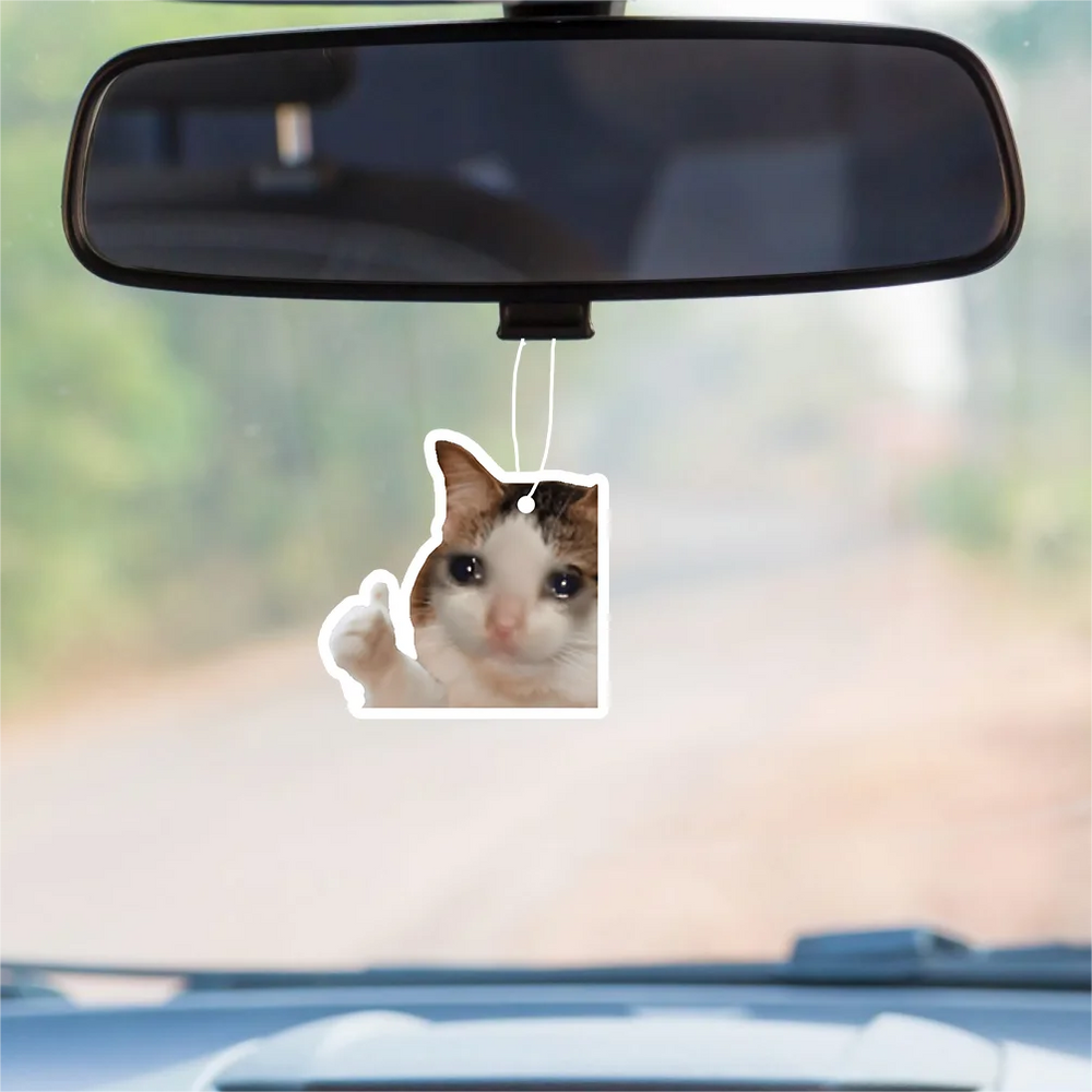 1pc Funny Cat Design Car Aromatherapy Tablet Car Fragrance Tablet Car Rearview Mirror lifestyle view