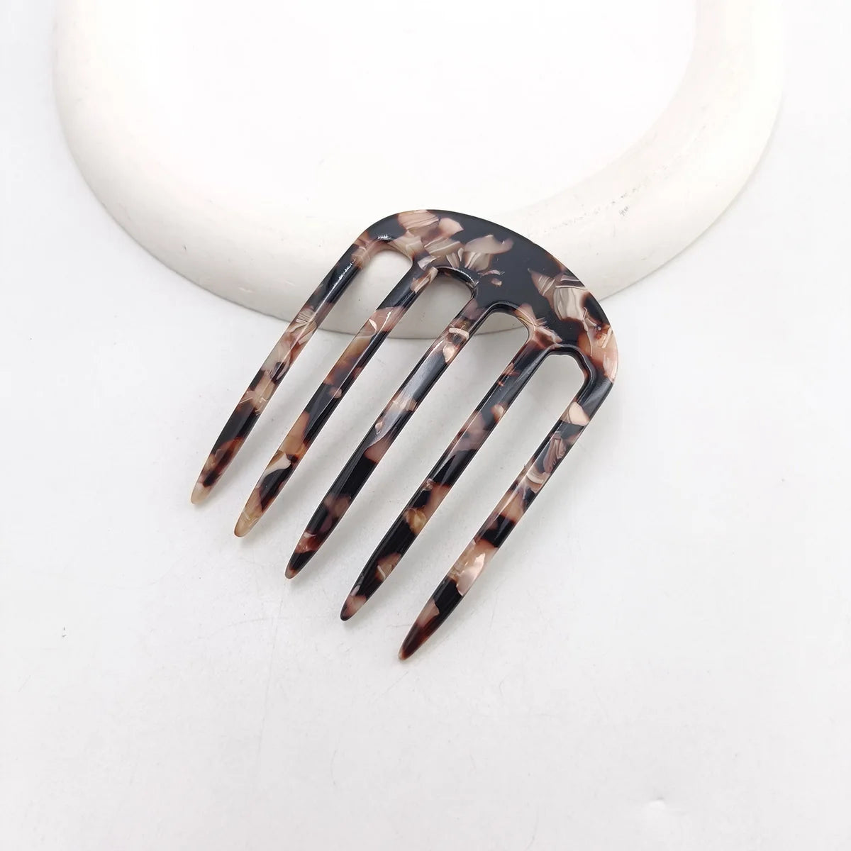 1/2/3 PCS Acetic Acid Hair Forks Five Teeth Hair Sticks U-Shape Hair Comb Bun Hairpin alternate view