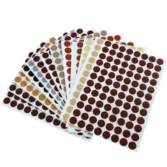 96Pcs 15mm Wood Furniture Screw Cap Covers | Self-Adhesive Hole Stickers for Desk Cabi close-up view