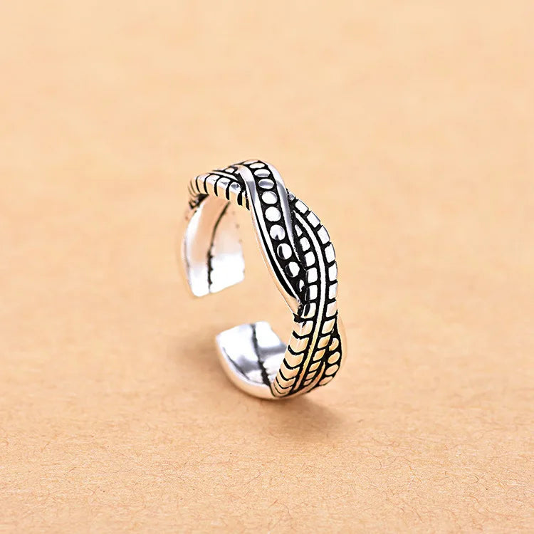 925 Sterling Silver Zircon Adjustable Ring | Women's Cocktail Jewelry alternate view