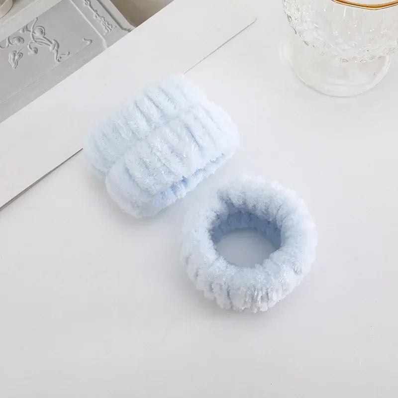 Soft Coral Fleece Headband Women Makeup Wash Face Spa Elastic Hair Band Fashion Female G detail view