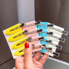 4pcs/lot No Bend Fix Fringe Barrette Seamless Hair Clips Side Bangs Makeup Washing Face Accessories Women Girls Headwear 2025New