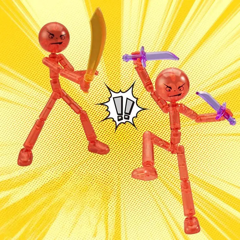 Movable Stickman Action Figure | DIY 3D Printed Robot Toy alternate view