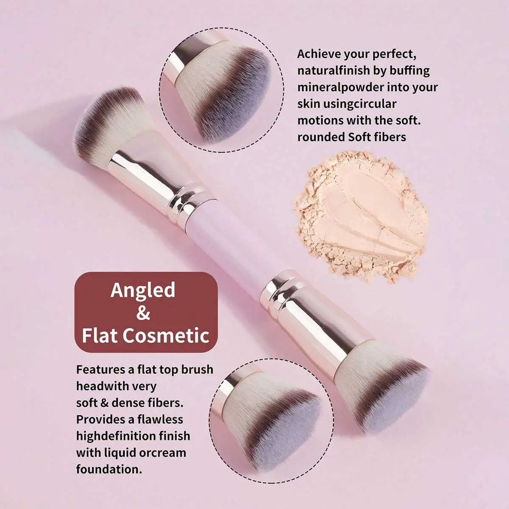 4pcs Basic Makeup Brushes Set with Box | Dual-ended Travel Kit for Beginners close-up view