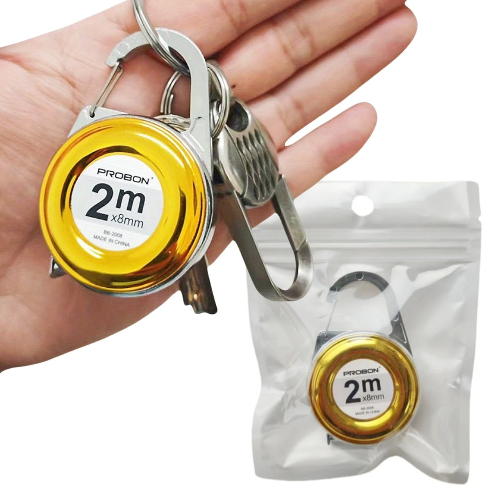 2M Keychain Tape Measure Portable Mini Measuring Ruler Essential forMeasuring Tools additional angle