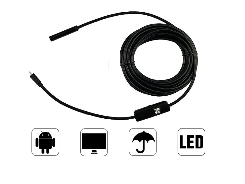 Flexible Endoscope Camera 5.5mm | Mini Industrial Borescope for Android Phone and PC alternate view