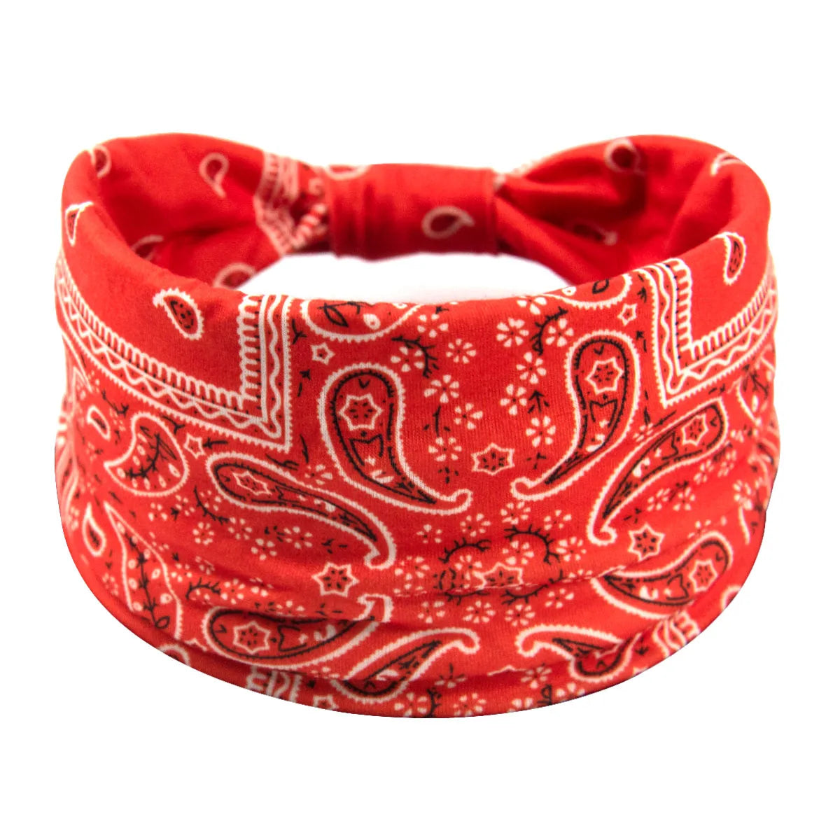 Bohemian Soft Twist Knotted Wide Edge Headband Women Sports Soft Yoga Turban Bandana H close-up view