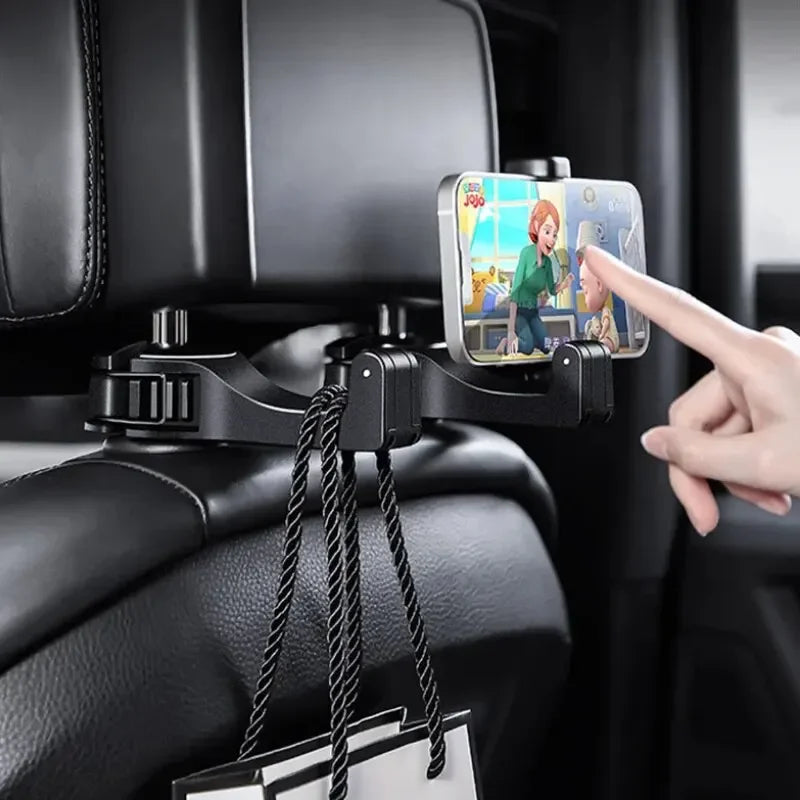 2-in-1 Multi-functional Car Headrest Phone Holder Hidden Rear Seat Lock Type Mobile P alternate view