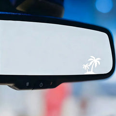 palm tree Decal Waterproof Sticker Car Rearview Mirror Windshield Side Window Sun Viso close-up view