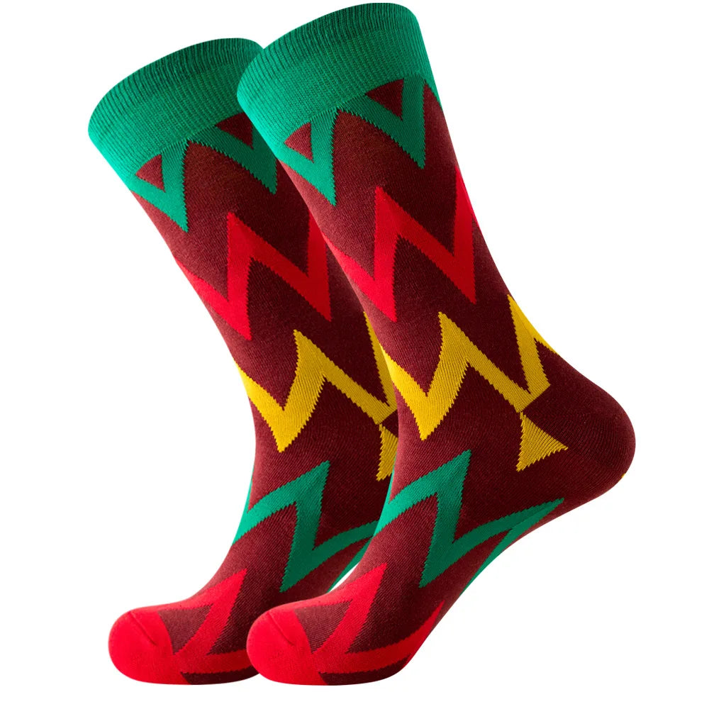Sock Combed Cotton Funny Men's Big Size Crew Harajuku Hip Hop Thick Long Socks