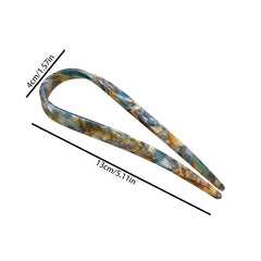 Retro U-shaped Acetate Hairclip for Women Elegant Temperament Ponytail Hairpin Fashio alternate view