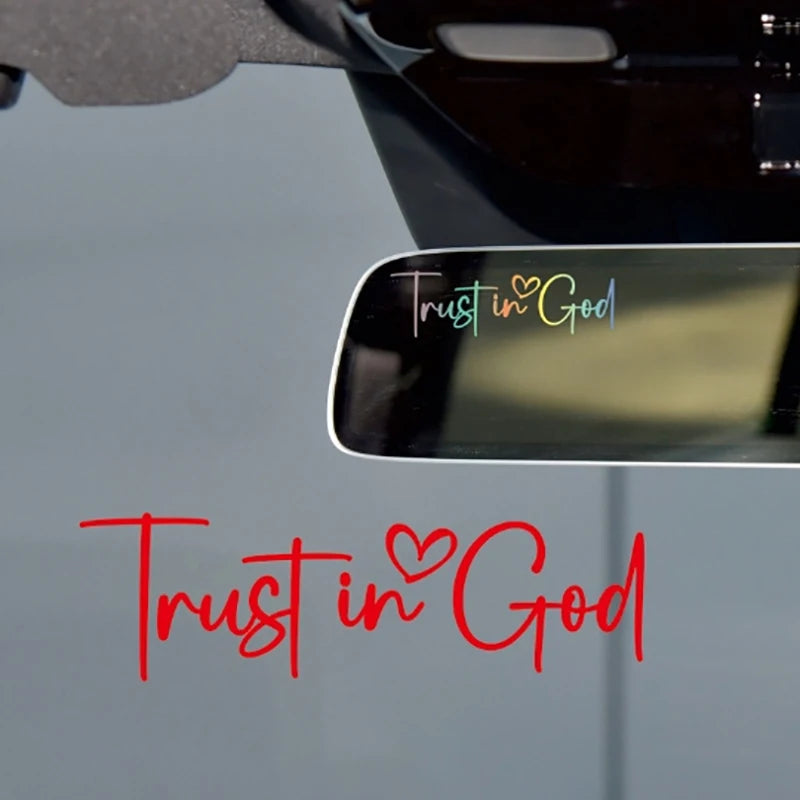 Trust In God Car Mirror Decal