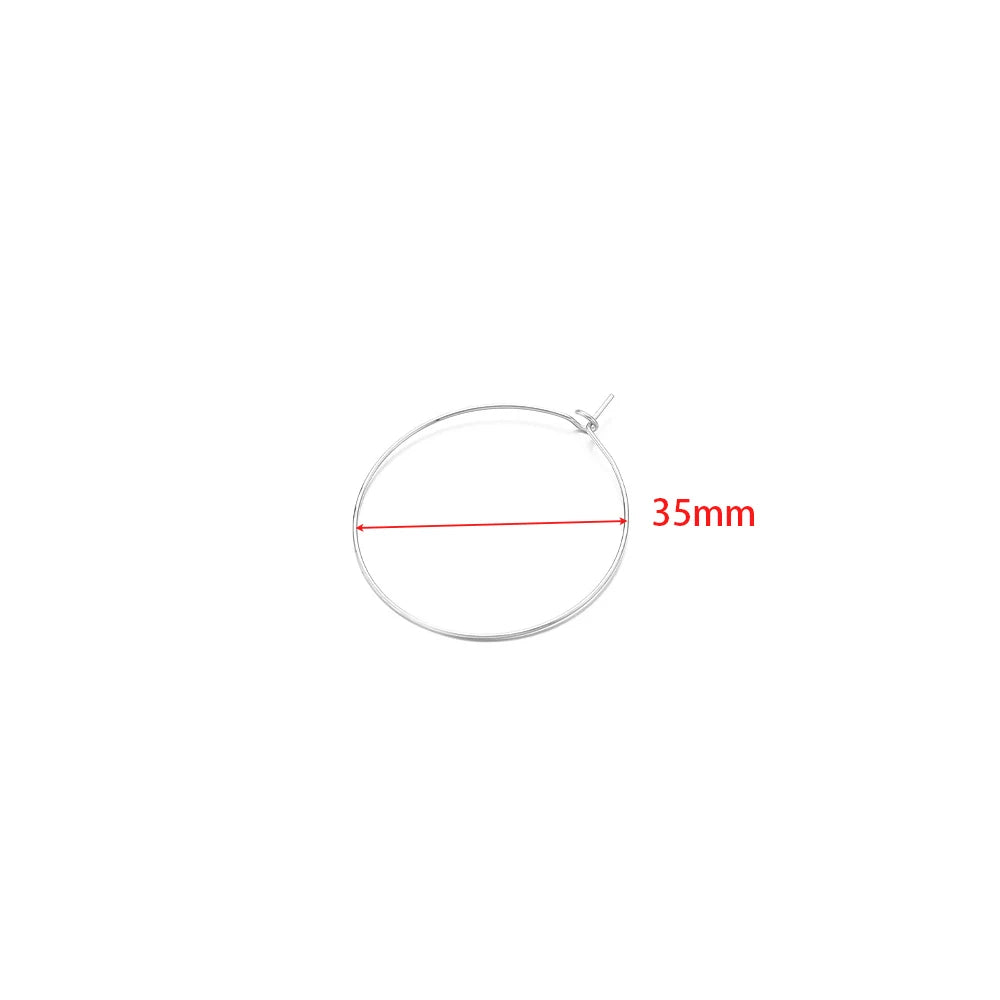 20-Piece Gold Stainless Steel Hoop Earring Wires | Bulk Jewelry Making Supplies additional angle