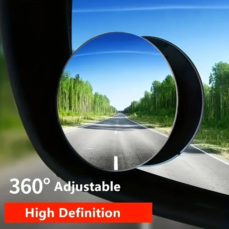 2Pcs Car Mirror HD Convex Mirror Blind Spot Auto Rearview Mirror 360 Degree Wide Angle Vehicle Parki